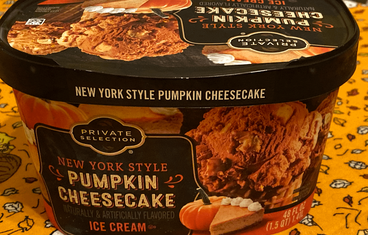 Kroger’s Private Selection brand’s Pumpkin Cheesecake Ice Cream